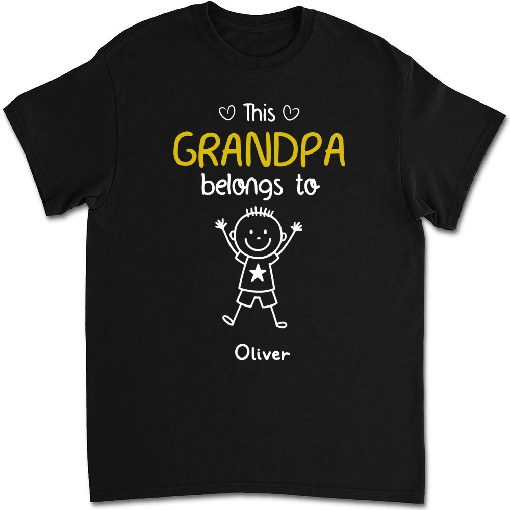This Grandpa Belongs To Us - Personalized Custom Shirt - Image 9