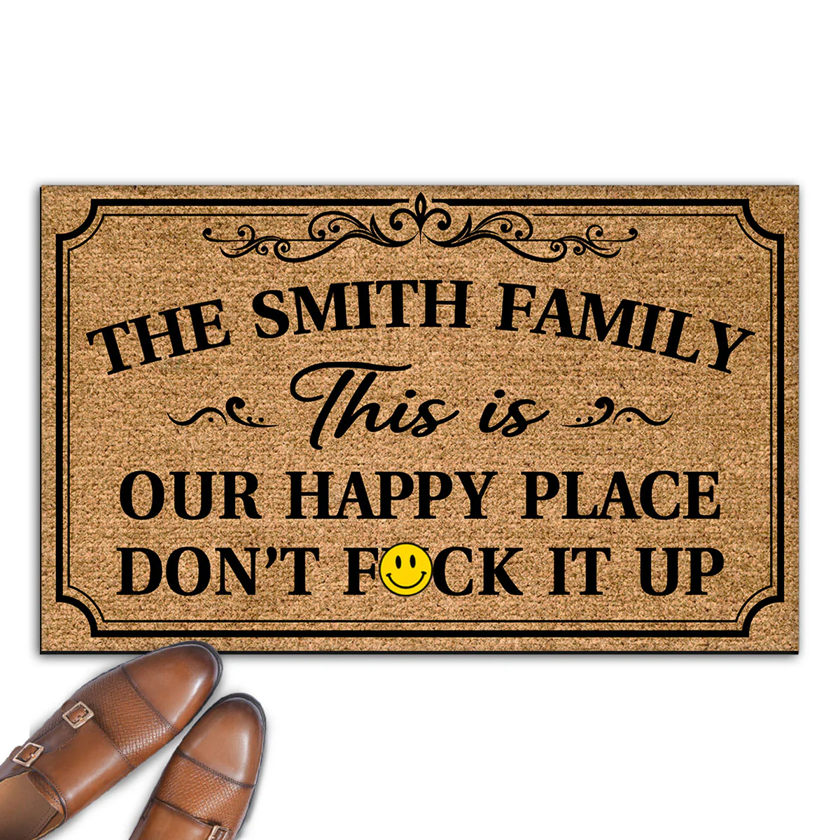 This Is My Happy Place - Personalized Custom Doormat
