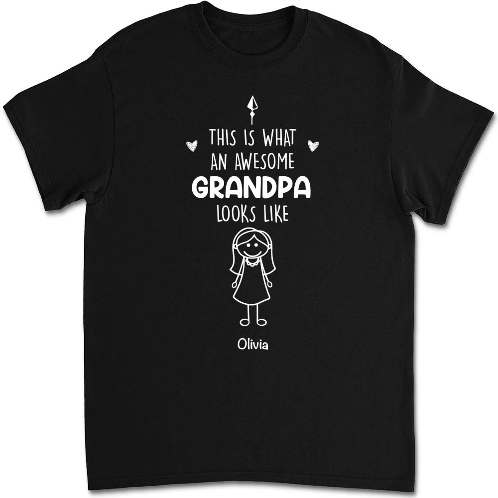 This Is What An Awesome Grandpa Looks Like - Personalized Custom Shirt - Image 5