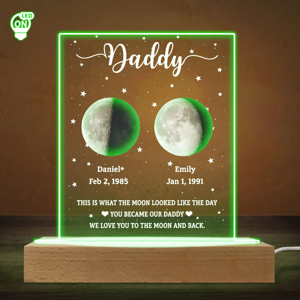 This Is What The Moon Looked Like - Personalized Custom LED Light - Image 3