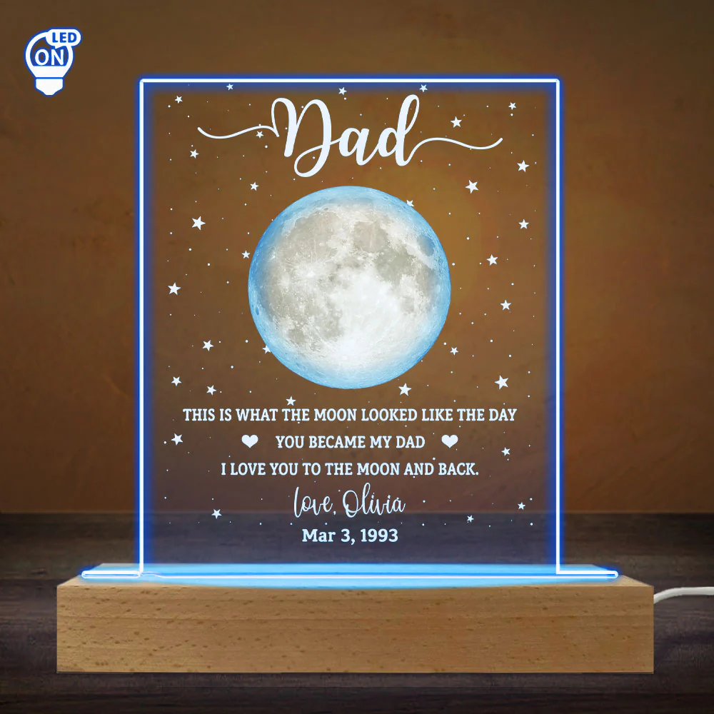 This Is What The Moon Looked Like - Personalized Custom LED Light - Image 4