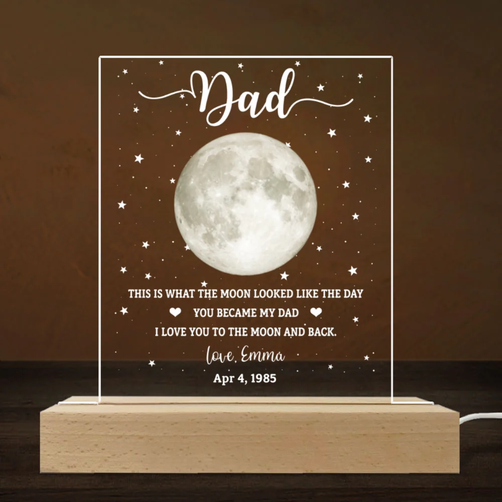 This Is What The Moon Looked Like - Personalized Custom LED Light - Image 7