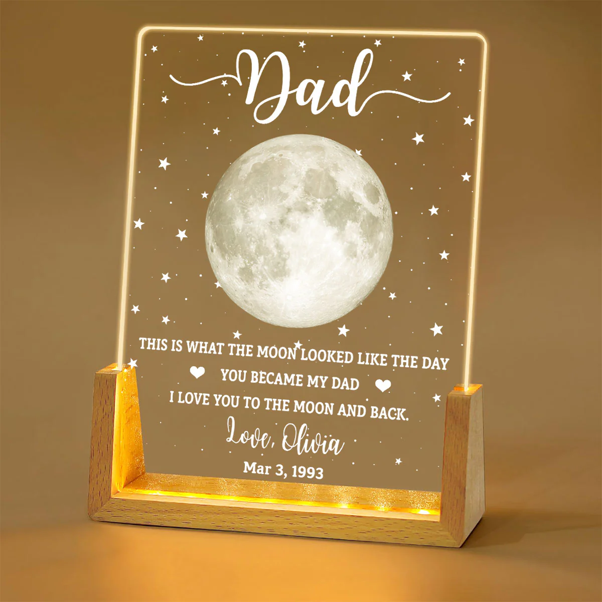 This Is What The Moon Looked Like 2 - Personalized Custom Night Light