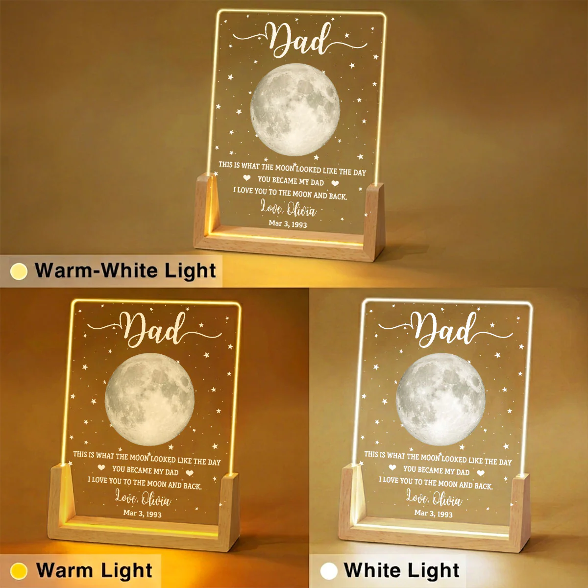 This Is What The Moon Looked Like 2 - Personalized Custom Night Light - Image 4