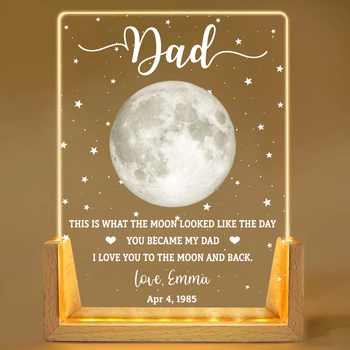 This Is What The Moon Looked Like 2 - Personalized Custom Night Light - Image 7