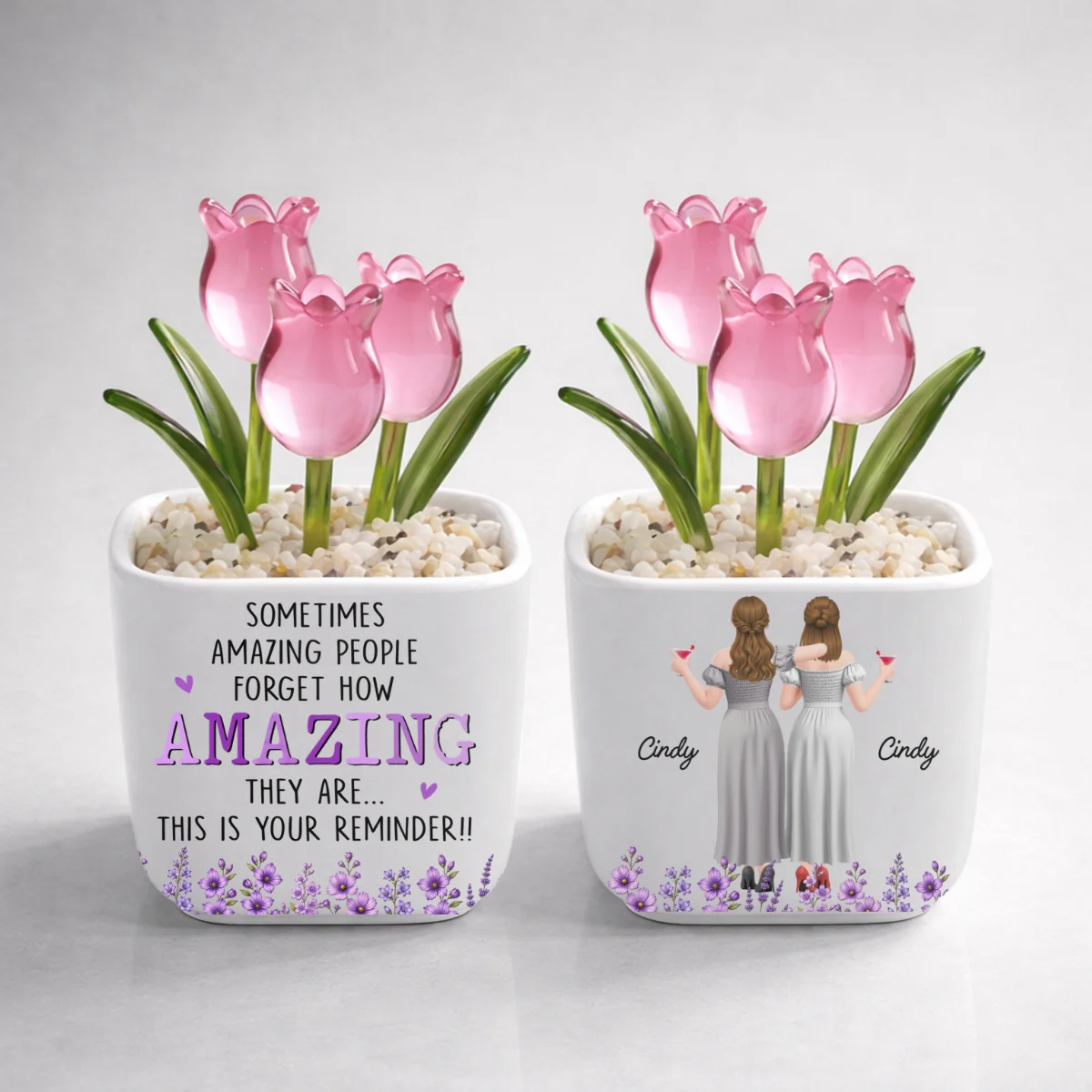 This Is Your Reminder - Personalized Custom Glass Everlasting Tulips - Image 9