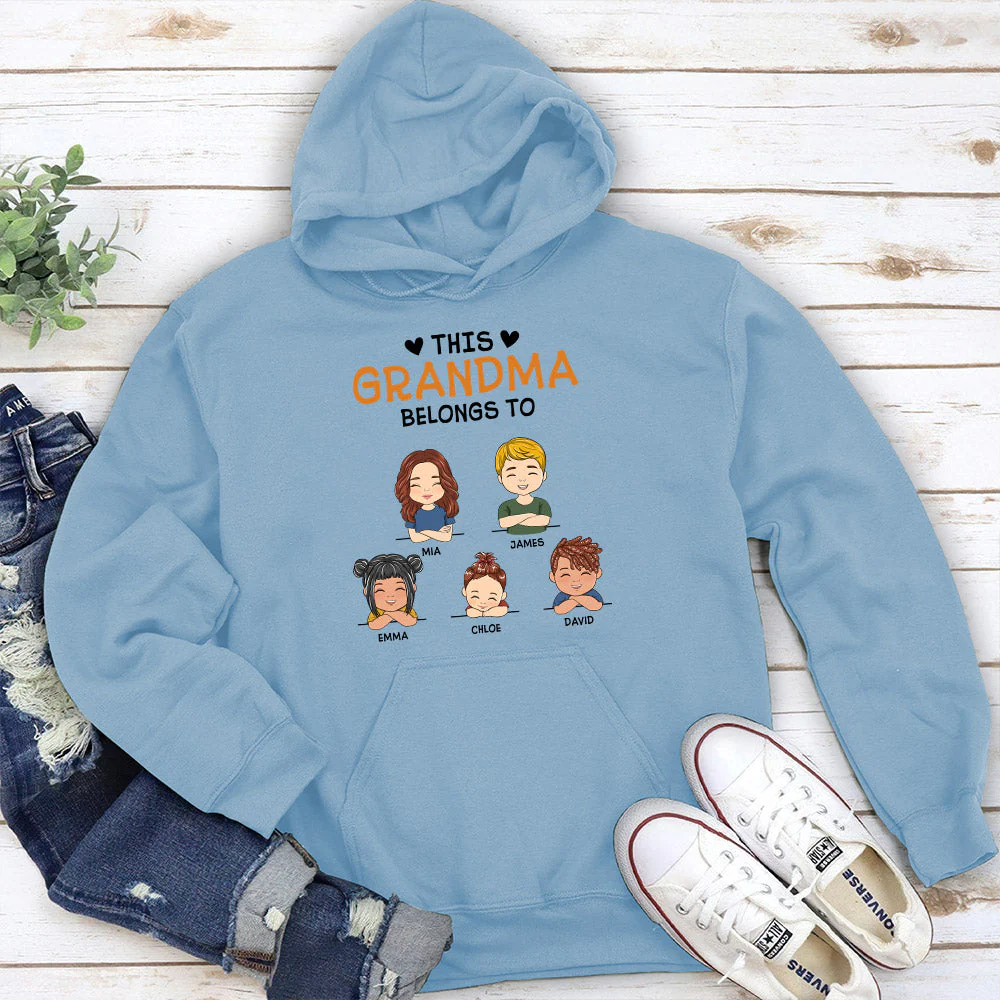 This Nana Belongs To - Personalized Custom Hoodie - Image 4