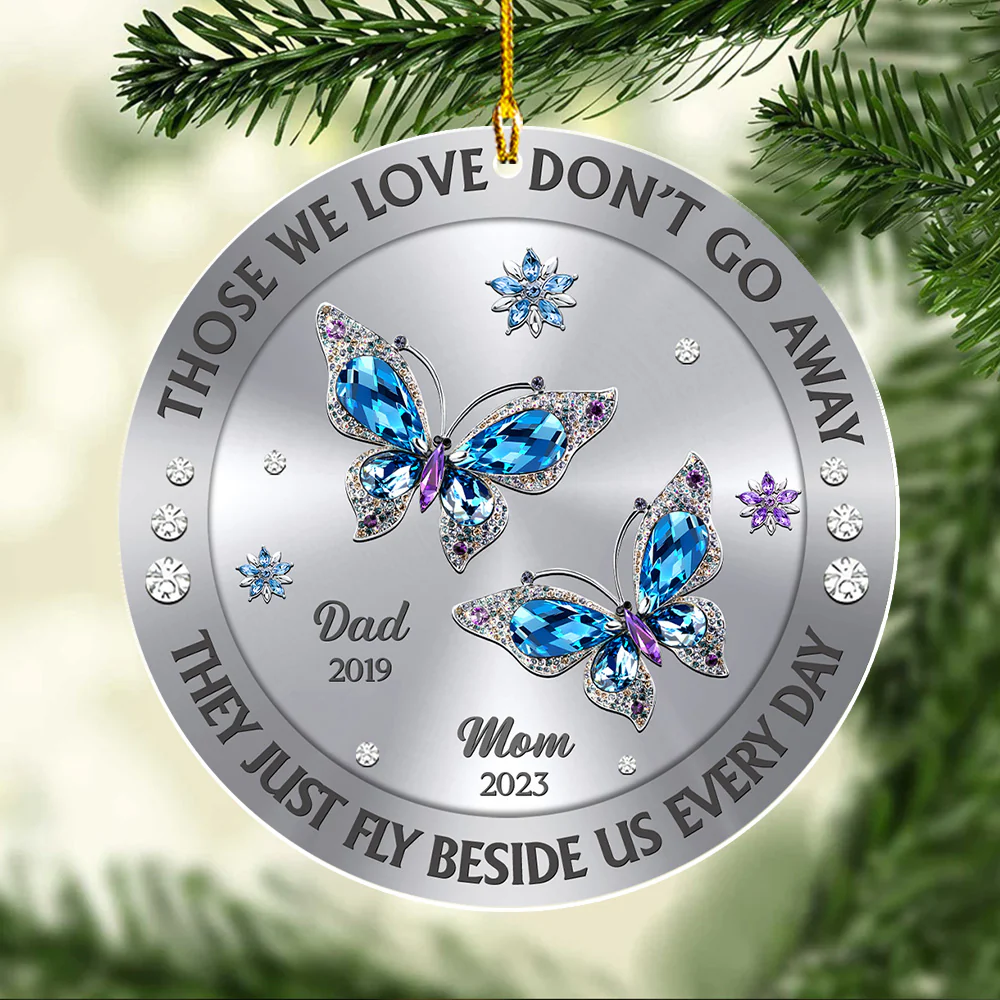 Those We Love Beside Us Every Day - Personalized Custom Acrylic Ornament - Image 5
