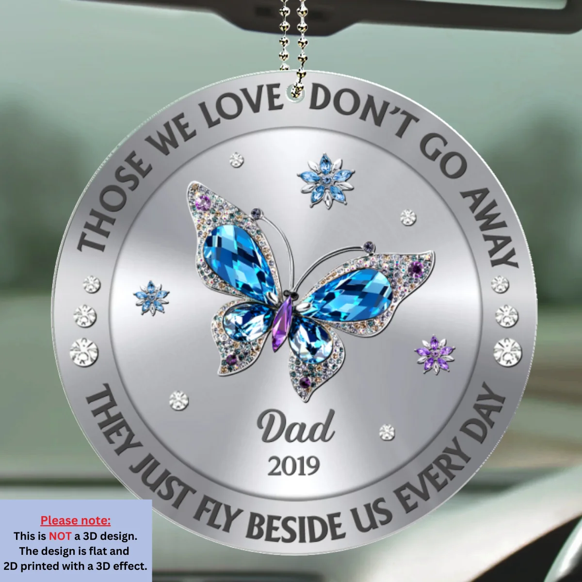 Those We Love Beside Us Every Day - Personalized Custom Car Ornament - Image 5
