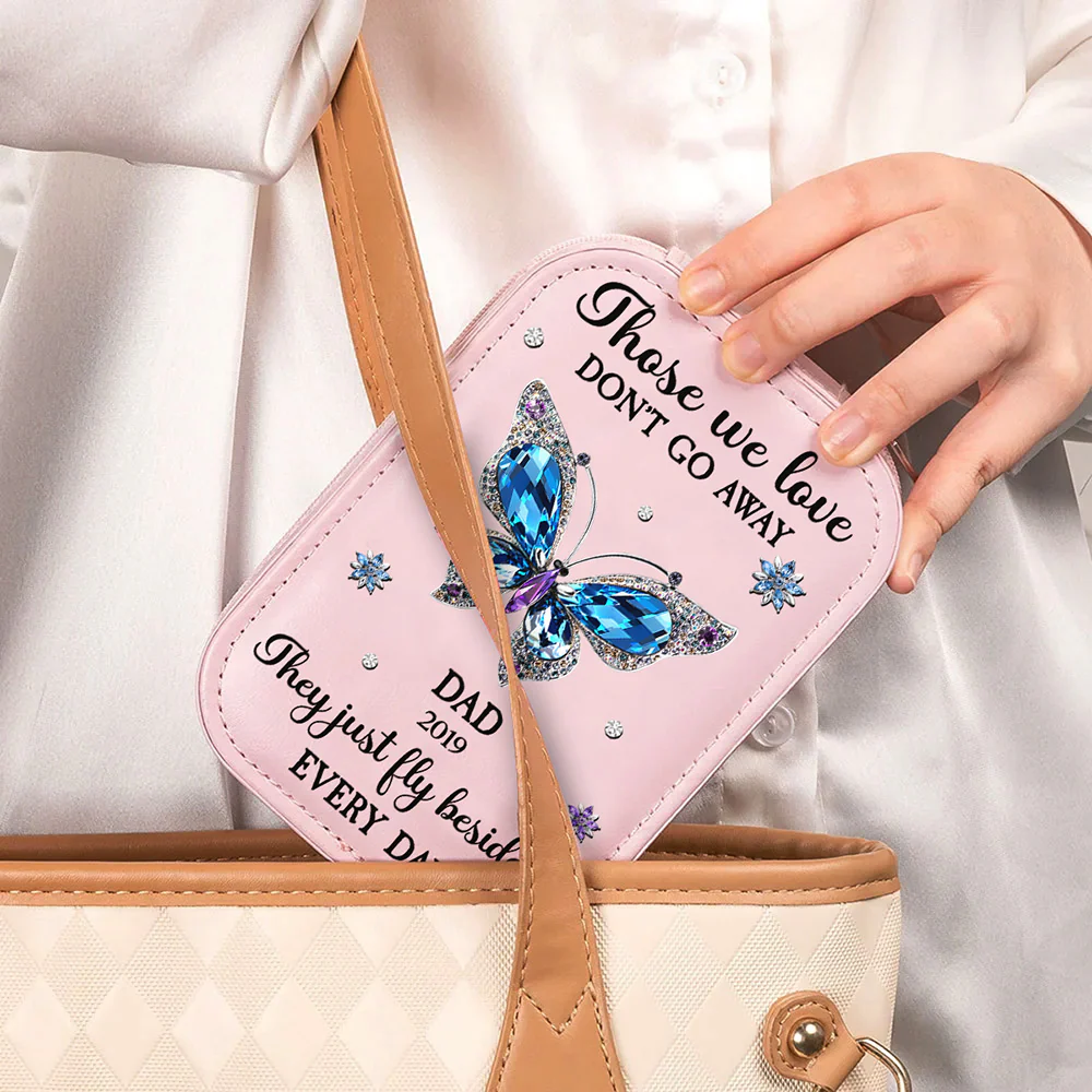 Those We Love Do Not Go Away - Personalized Custom Jewelry Box With LED Mirror - Image 2