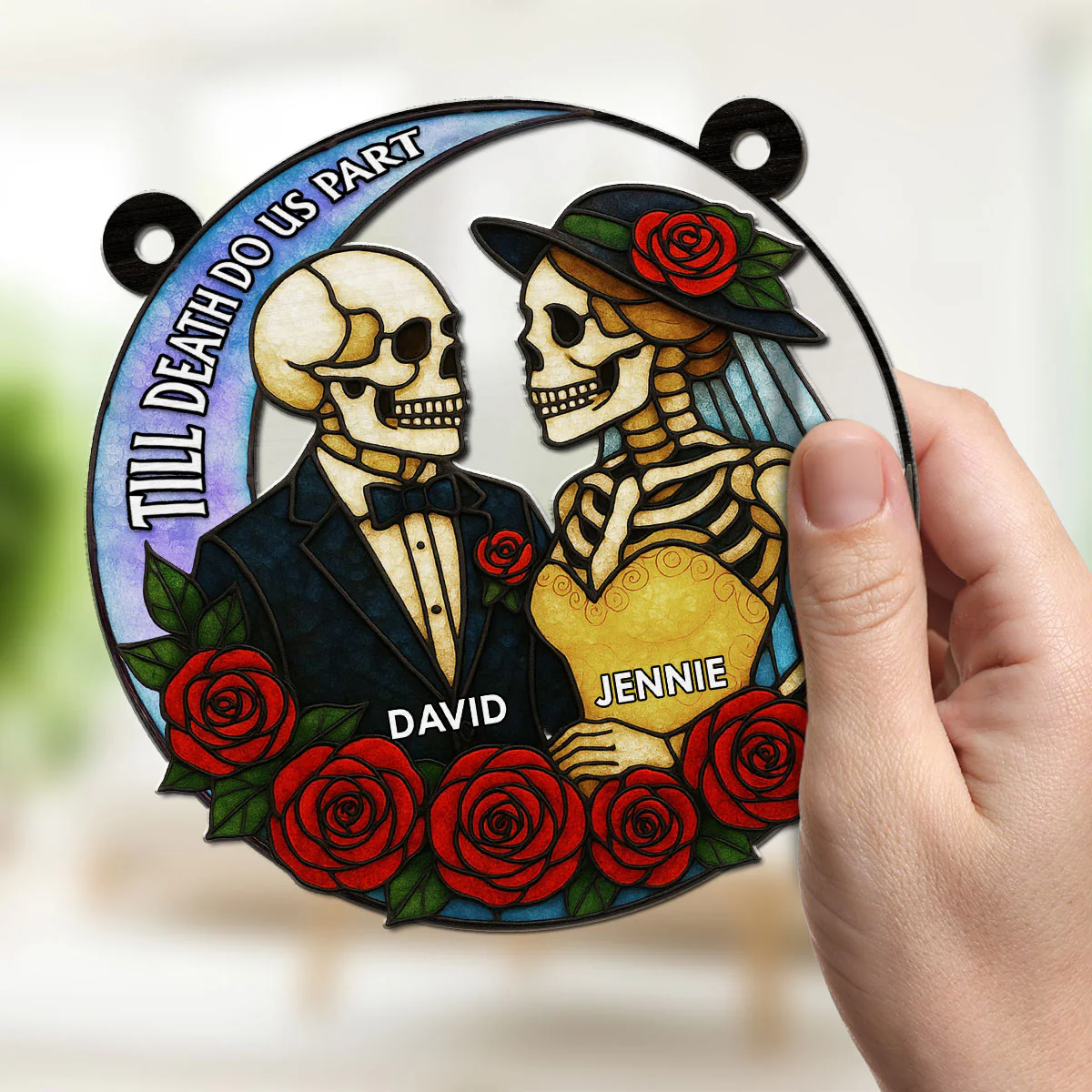 Till Death Do Us Part - Personalized Custom Suncatcher - Image 4