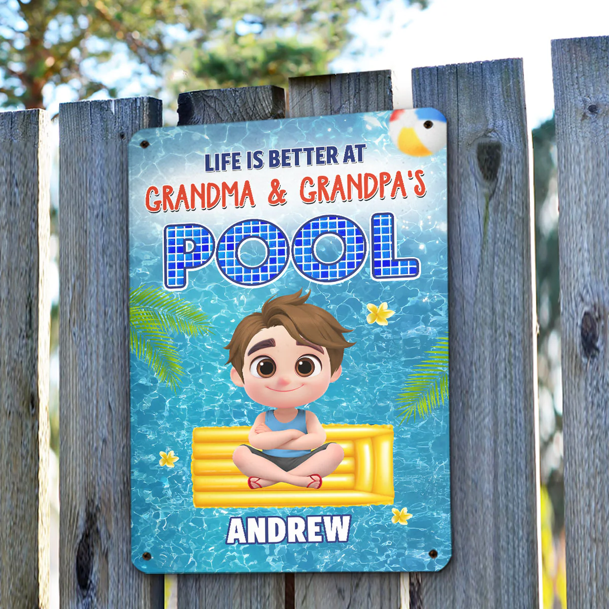 Time For The Beach - Personalized Custom Metal Sign - Image 4
