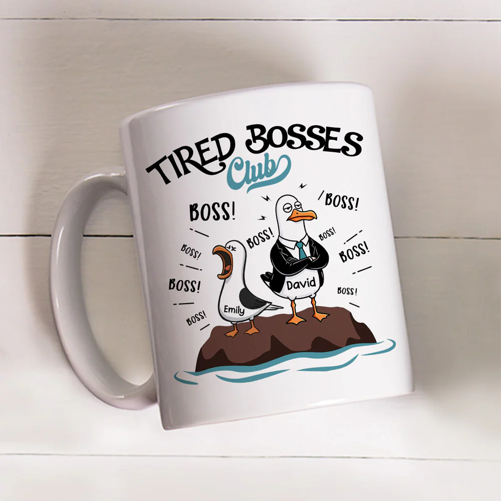 Tired But Great Boss - Personalized Custom Coffee Mug - Image 2