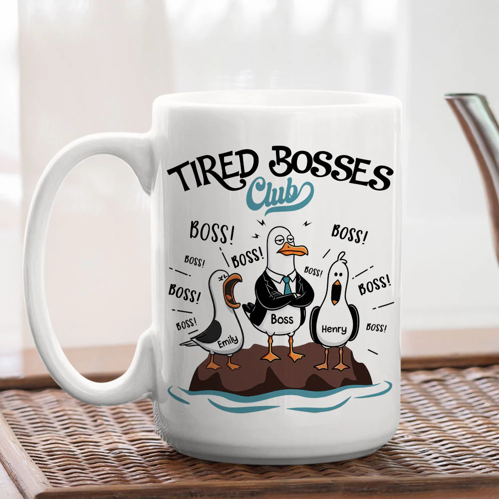 Tired But Great Boss - Personalized Custom Coffee Mug - Image 4