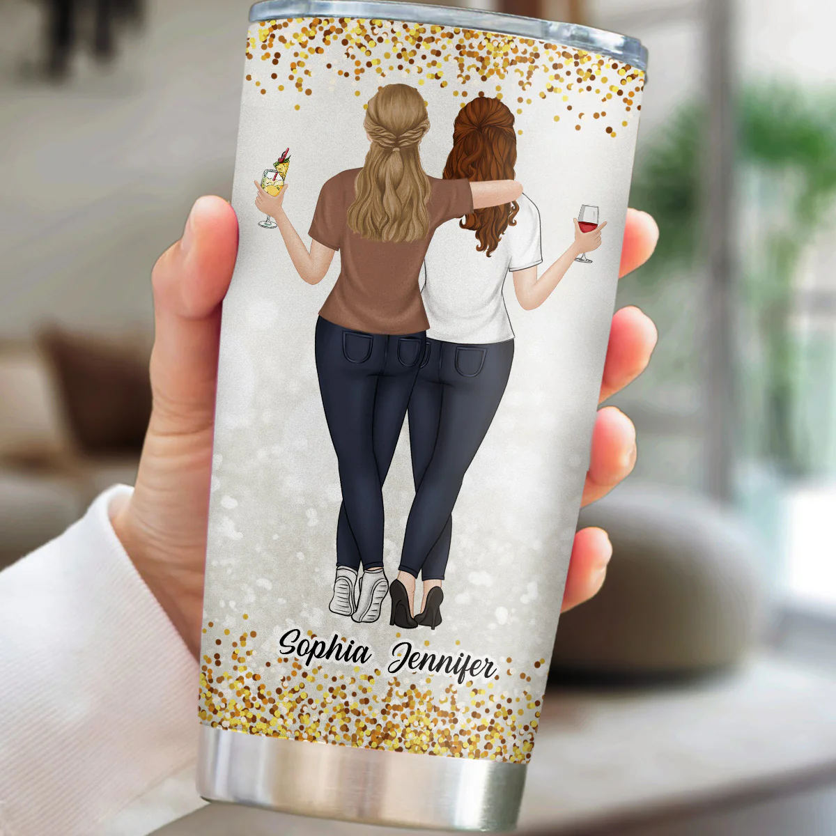 To My Badass Sister - Personalized Custom Tumbler - Image 3