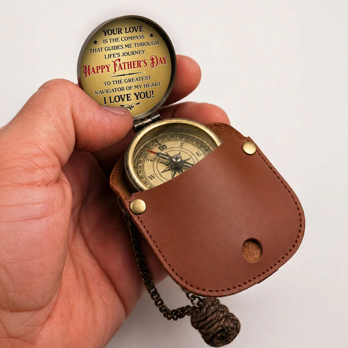 To My Dad - Personalized Custom Pocket Compass - Image 5