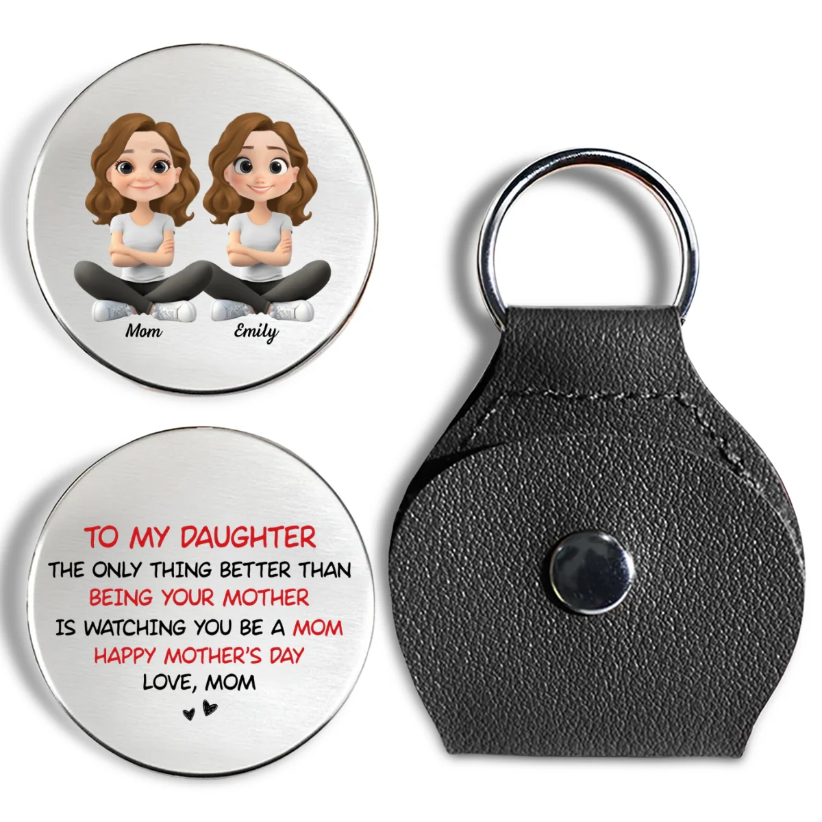 To My Daughter Cartoonize - Personalized Custom Pocket Hug - Image 8