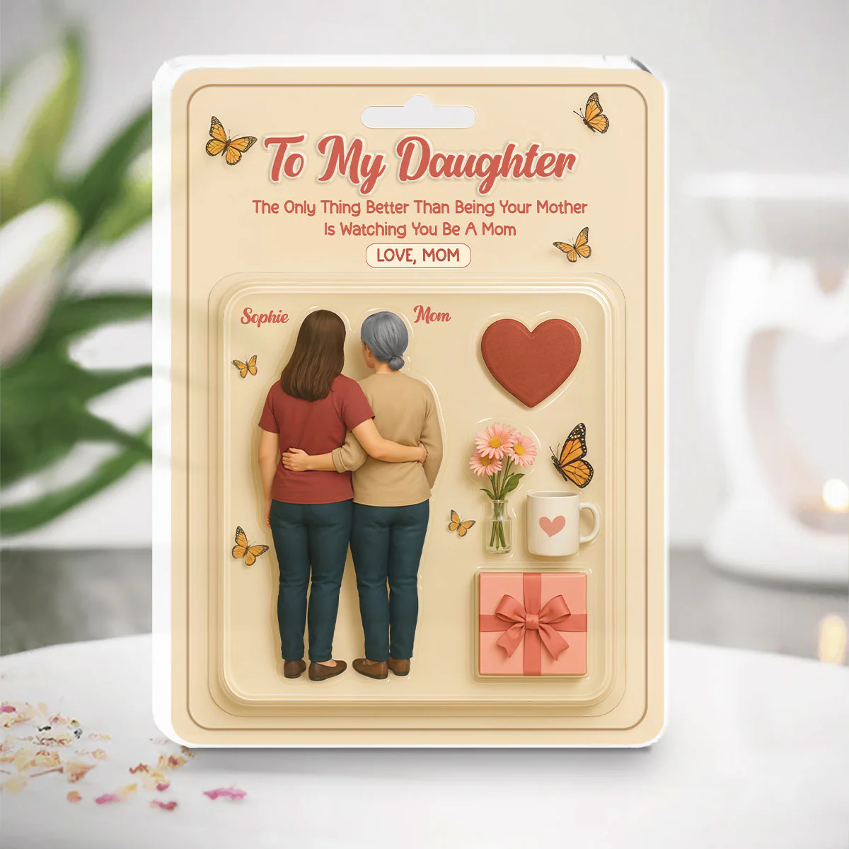 To My Daughter From Mom - Personalized Custom Acrylic Plaque - Image 4