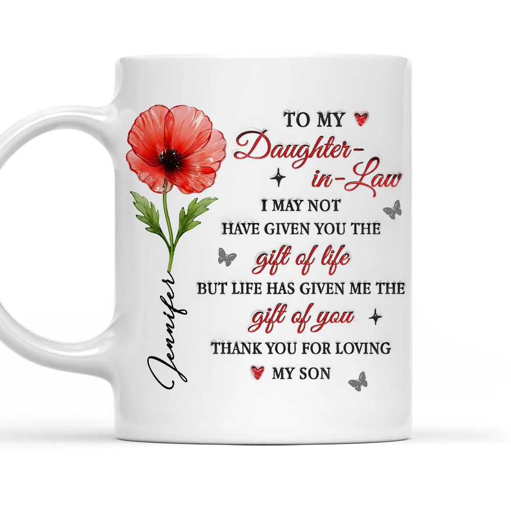 To My Daughter In Law 2 - Personalized Custom 3D Inflated Effect Mug