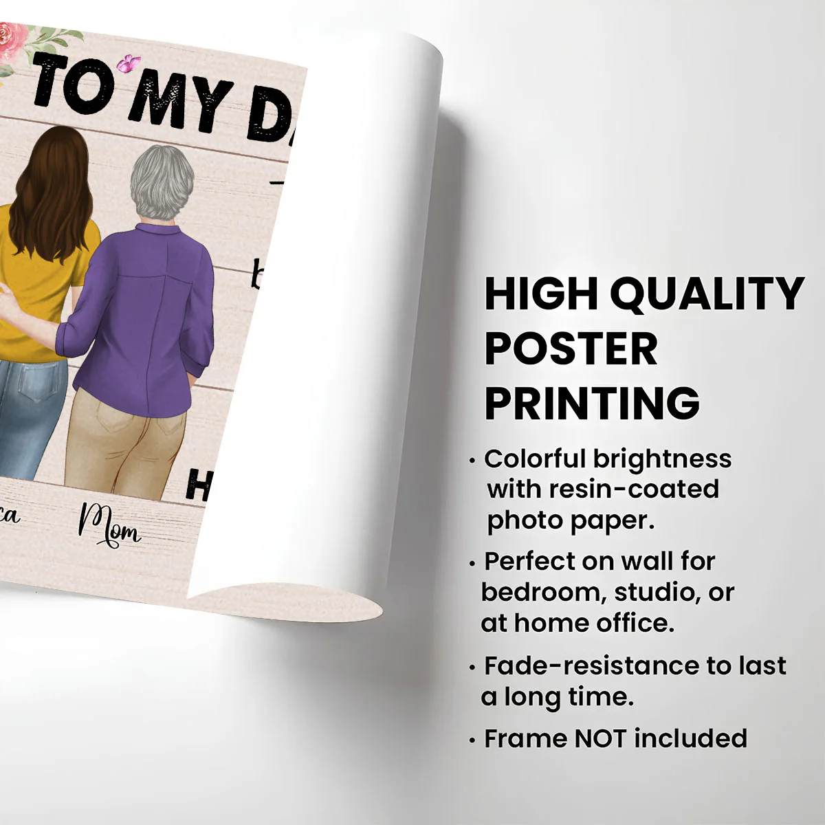 To My Daughter - Personalized Custom Poster - Image 2