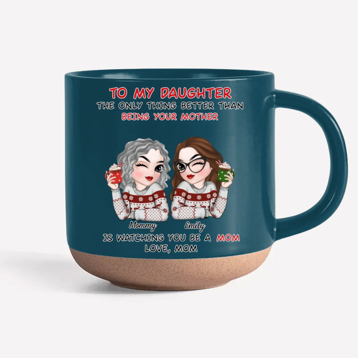 To My Daughter - Personalized Custom Pottery Mug - Image 6
