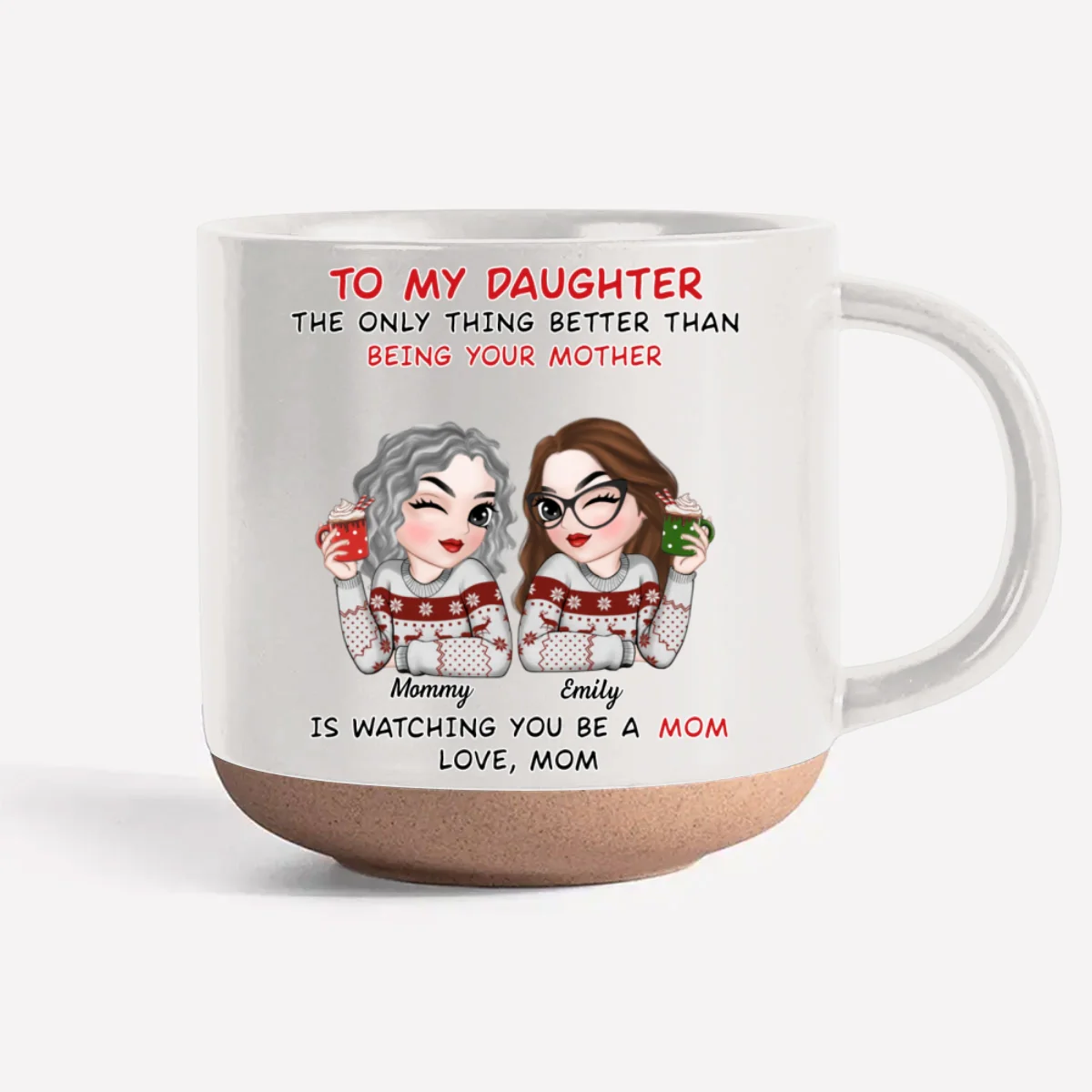 To My Daughter - Personalized Custom Pottery Mug - Image 7