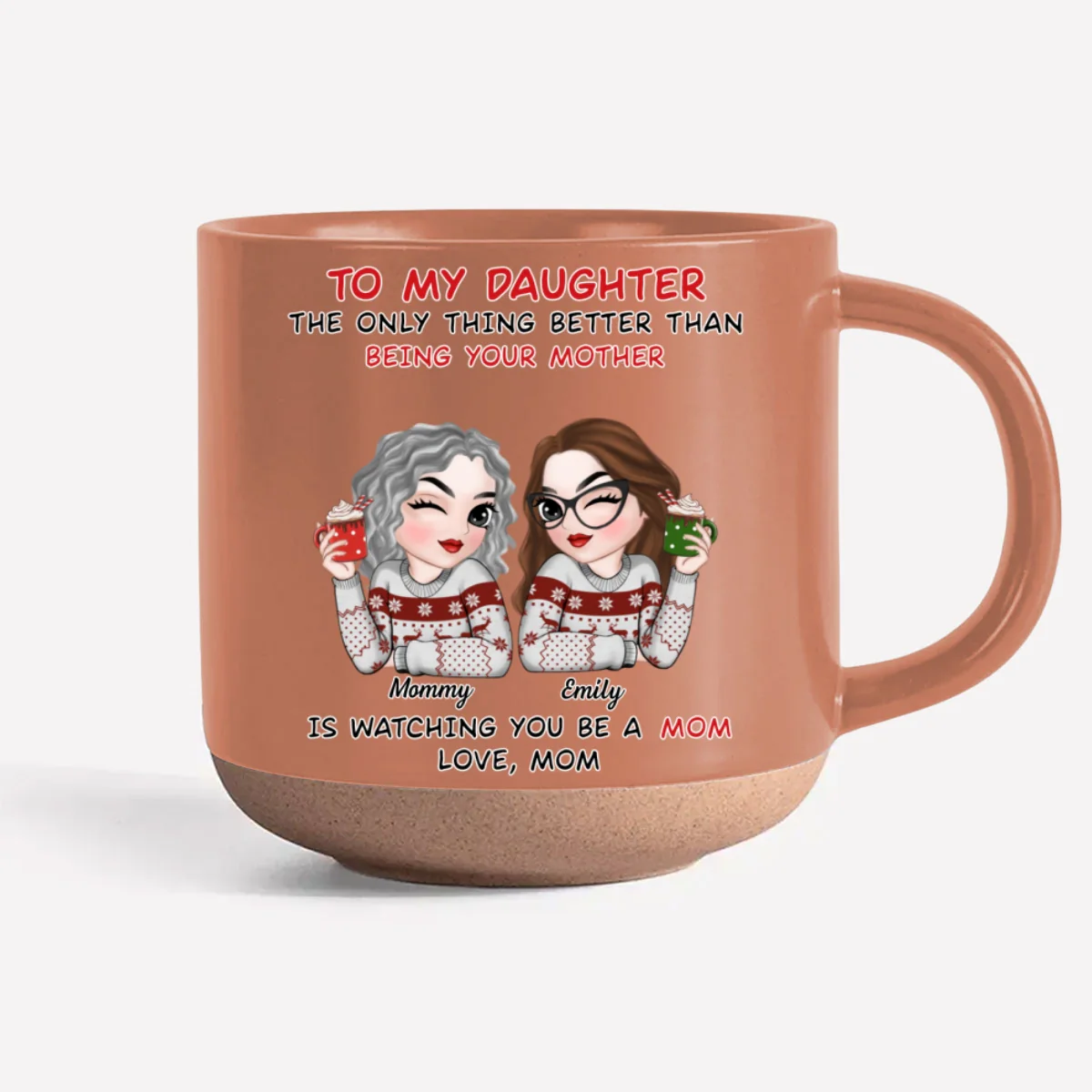 To My Daughter - Personalized Custom Pottery Mug - Image 8