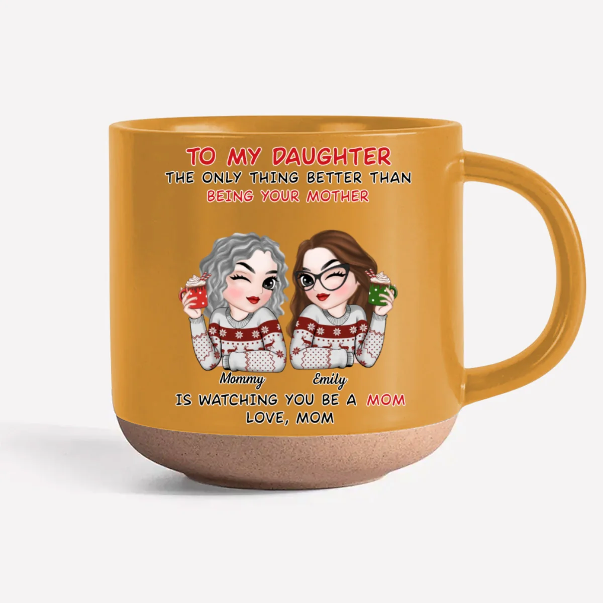 To My Daughter - Personalized Custom Pottery Mug - Image 9