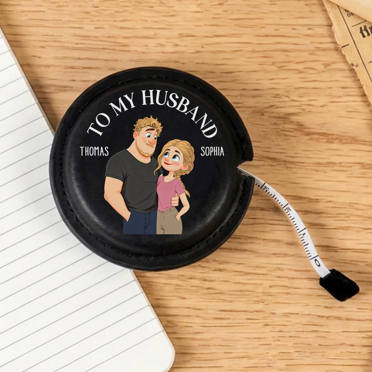 To My Husband - Personalized Custom Leather Tape Measure - Image 8