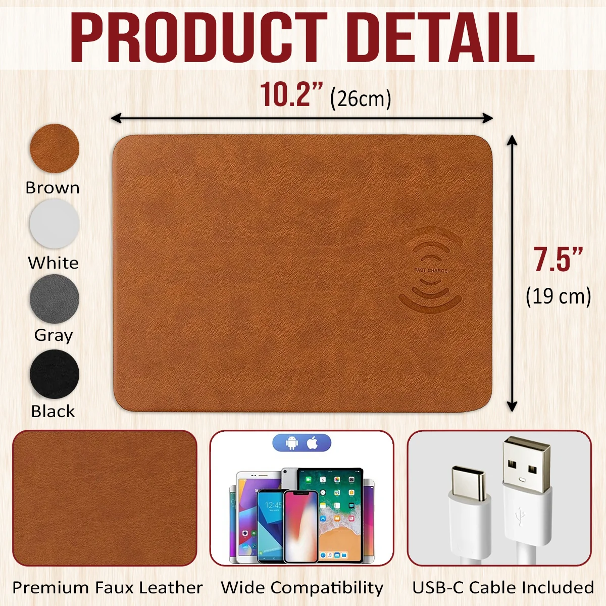 To My Husband Soulmate Best Friend - Personalized Custom Charging Mat - Image 5