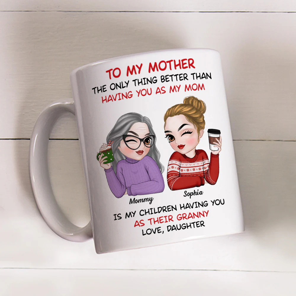To My Mother Merry Christmas - Personalized Custom Coffee Mug - Image 2