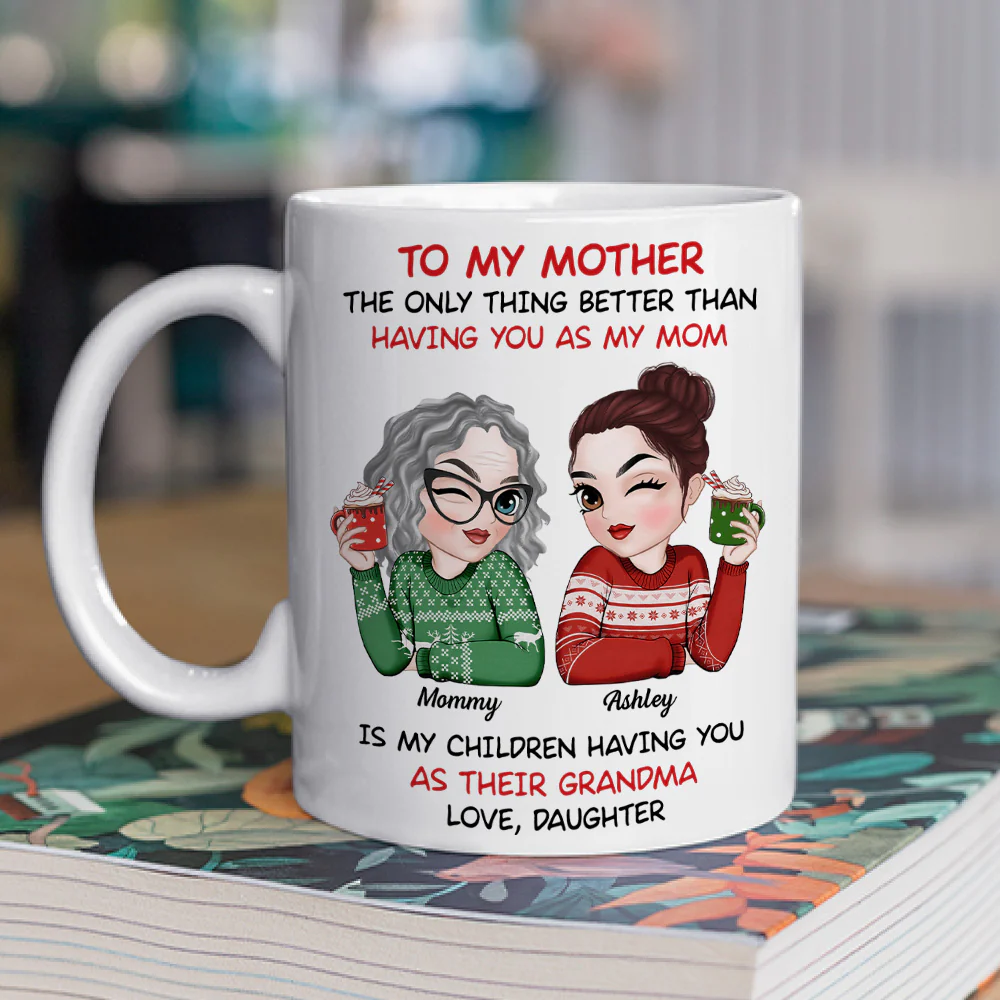 To My Mother Merry Christmas - Personalized Custom Coffee Mug - Image 3