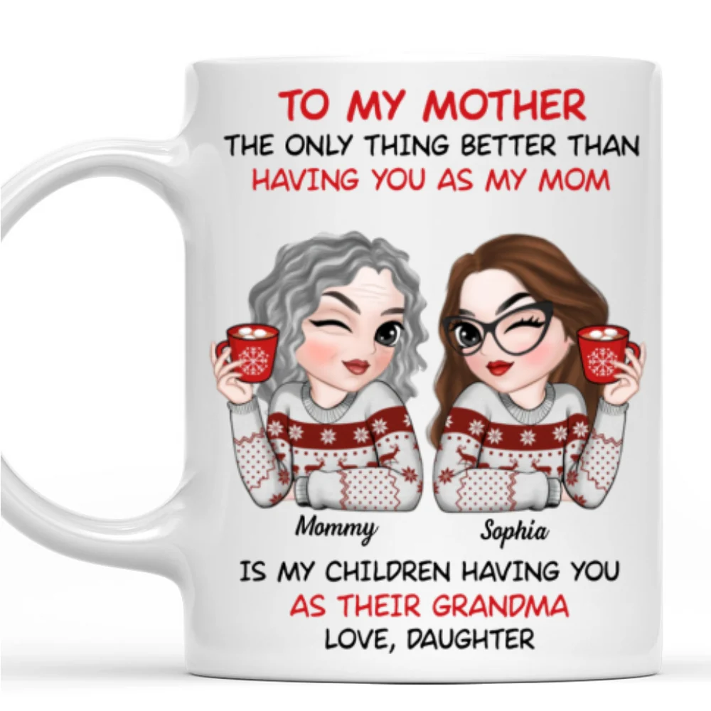 To My Mother Merry Christmas - Personalized Custom Coffee Mug - Image 7