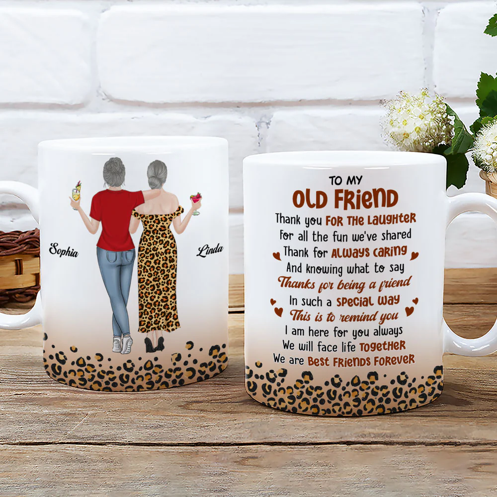 To My Old Friend - Personalized Custom Coffee Mug - Image 2
