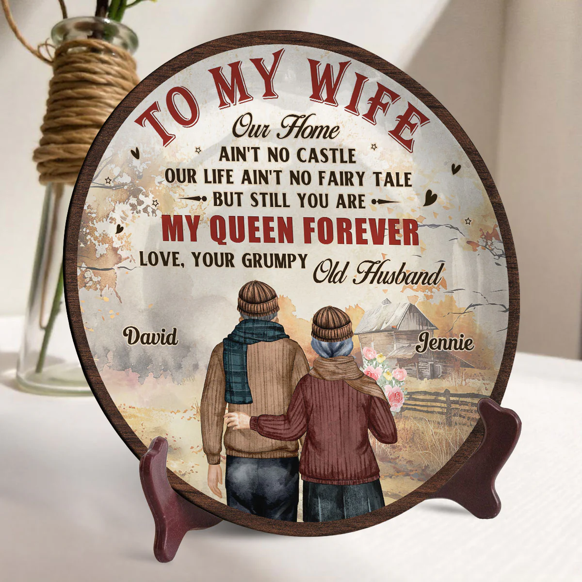 To My Queen - Personalized Custom Plate - Image 3
