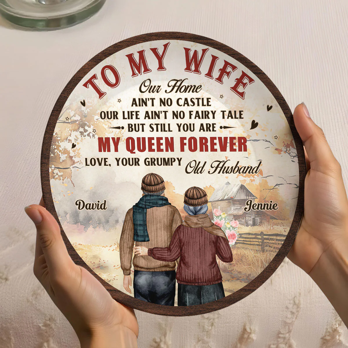 To My Queen - Personalized Custom Plate - Image 4