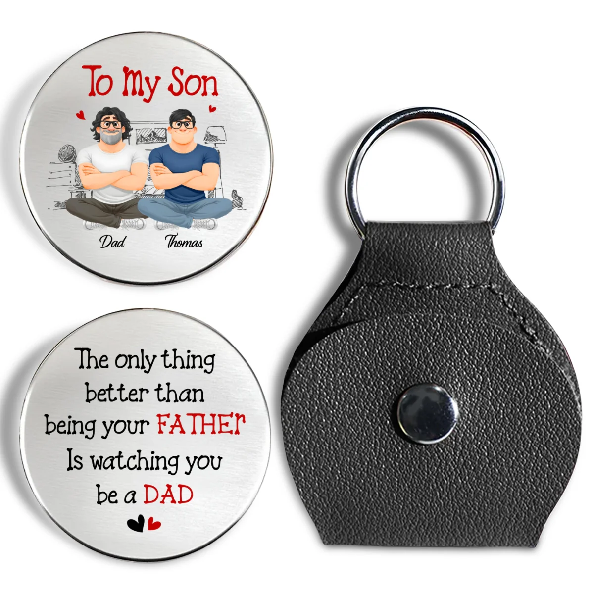 To My Son Being Your Father - Personalized Custom Pocket Hug - Image 7