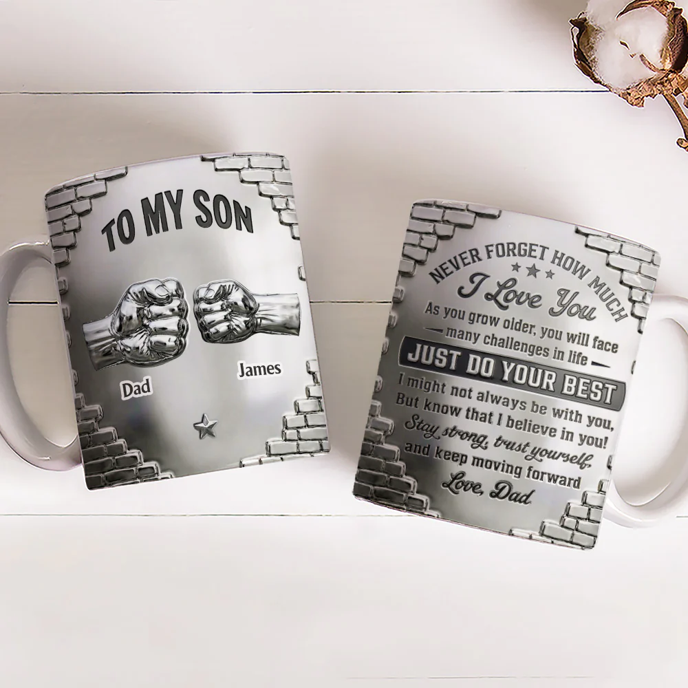 To My Son I Believe In You - Personalized Custom 3D Inflated Effect Mug - Image 3