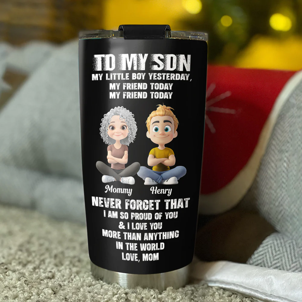 To My Son - Personalized Custom Tumbler - Image 4