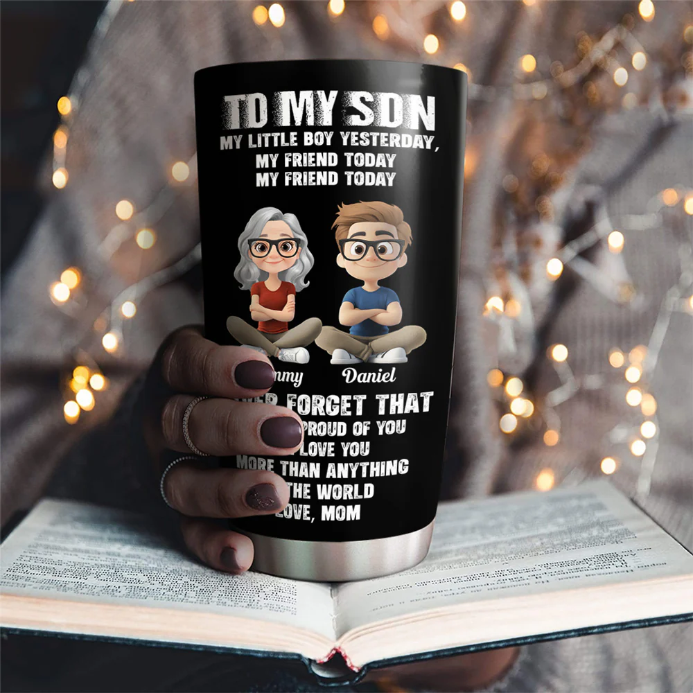 To My Son - Personalized Custom Tumbler - Image 5