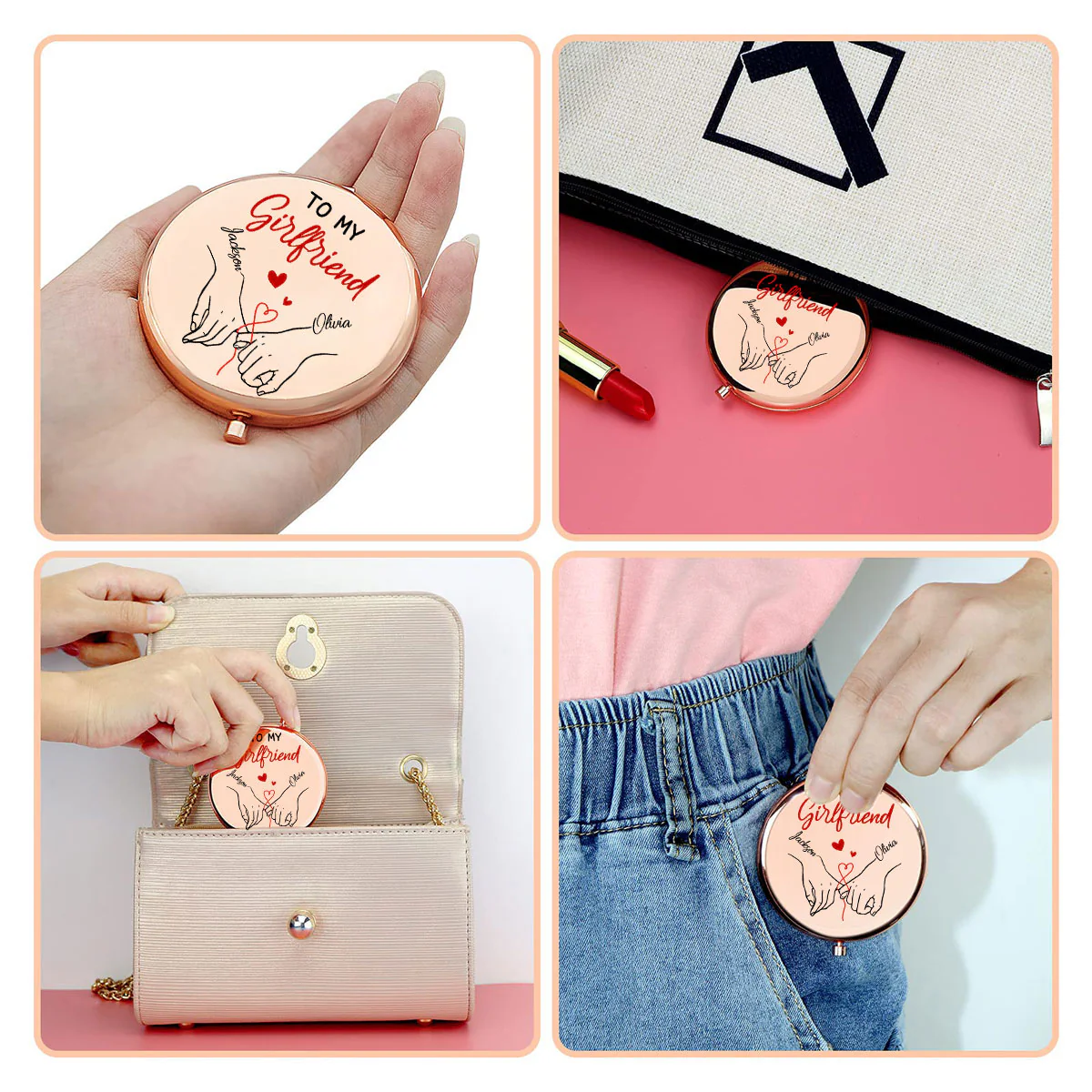 To My Wife How Special You Are To Me - Personalized Custom Compact Mirror - Image 4