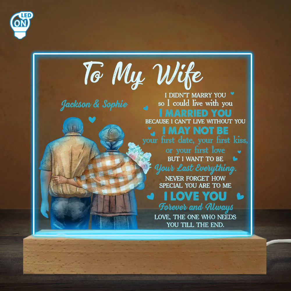 To My Wife I Cannot Live Without You - Personalized Custom LED Light - Image 3