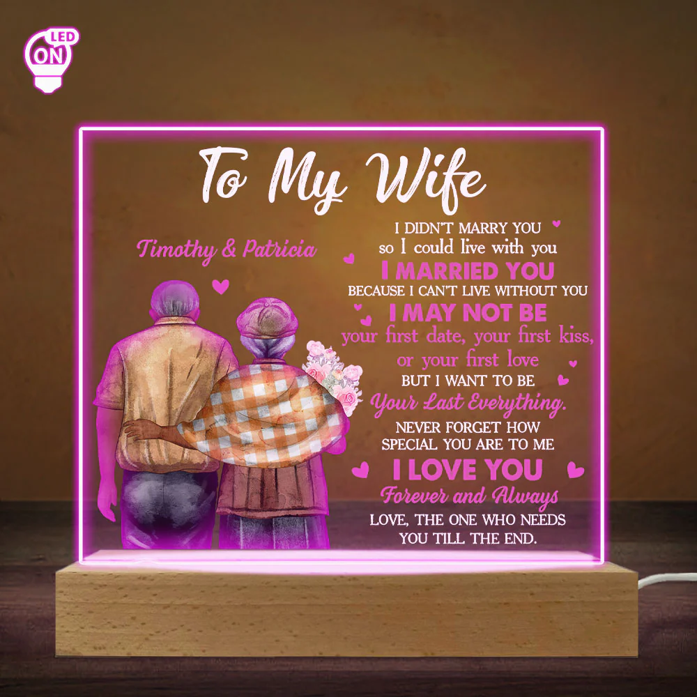 To My Wife I Cannot Live Without You - Personalized Custom LED Light - Image 4