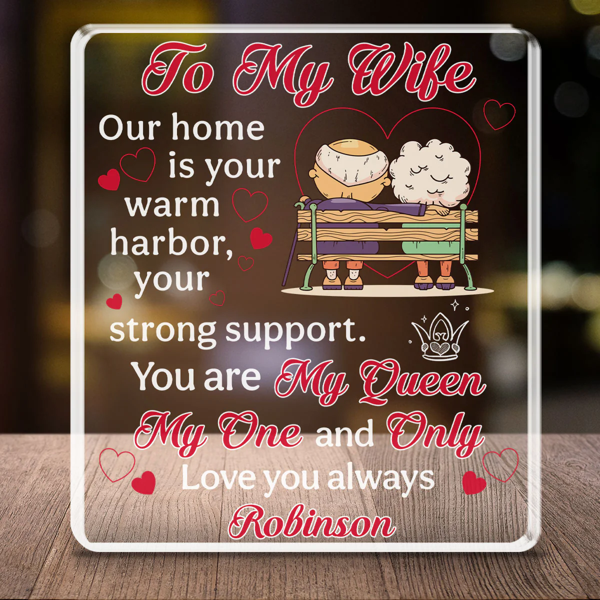 To My Wife - Personalized Custom Acrylic Plaque - Image 5