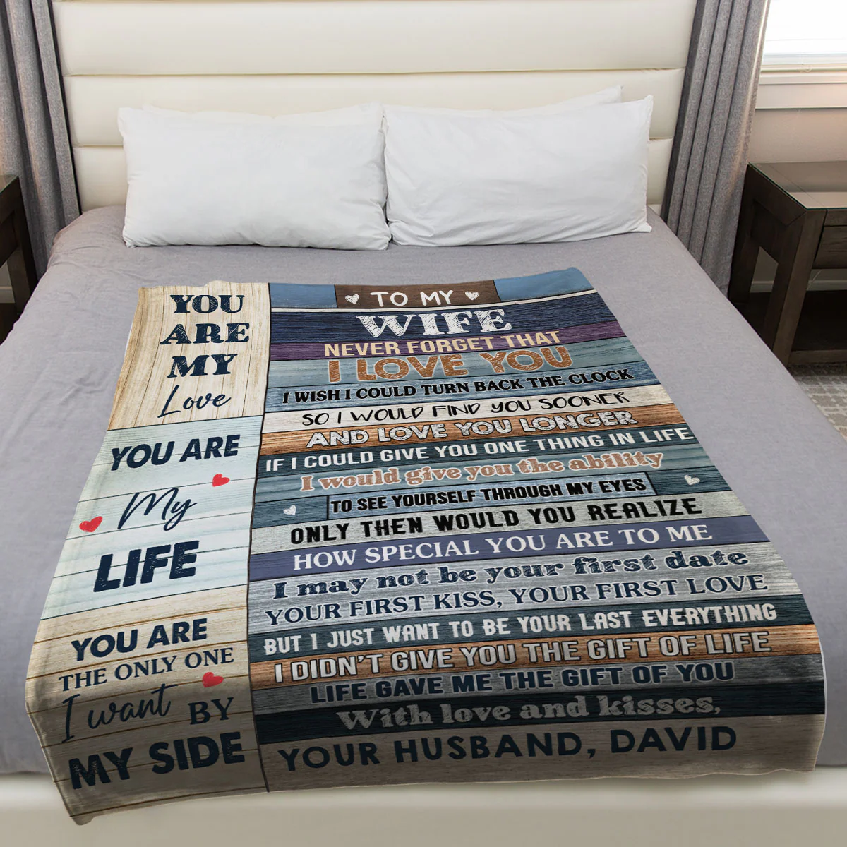 To My Wife - Personalized Custom Fleece Blanket - Image 3