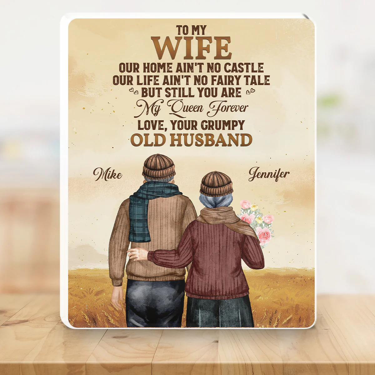 To My Wife You Are My Queen Forever - Personalized Custom Acrylic Plaque - Image 3