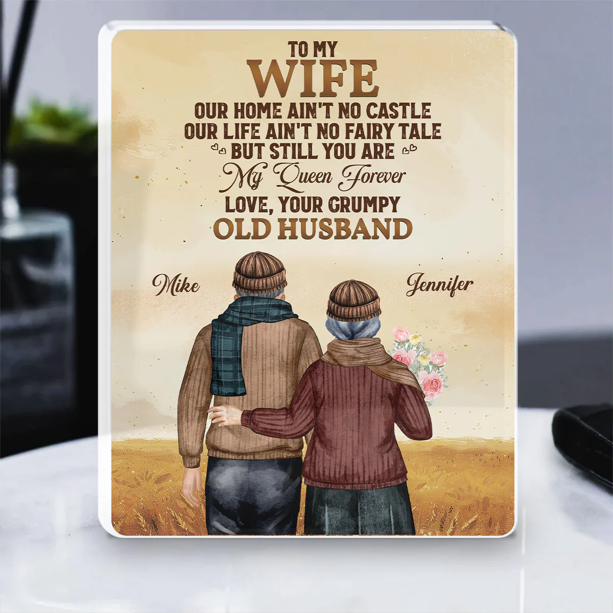 To My Wife You Are My Queen Forever - Personalized Custom Acrylic Plaque - Image 4