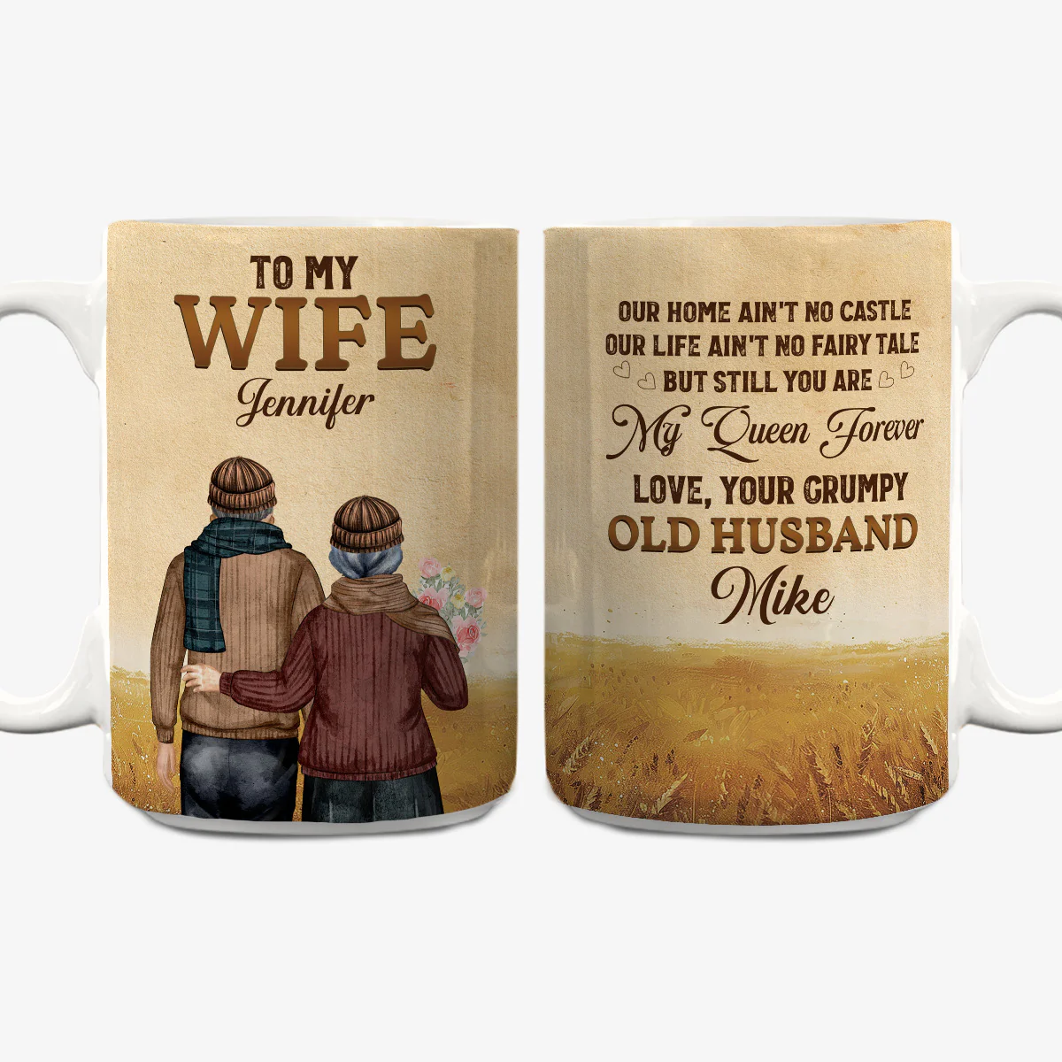 To My Wife You Are My Queen Forever - Personalized Custom Coffee Mug - Image 5