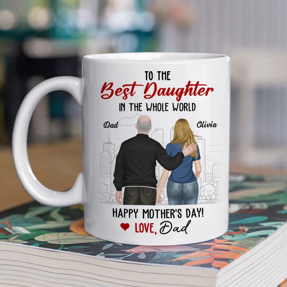 To The Best Daughter Ever - Personalized Custom Coffee Mug - Image 3