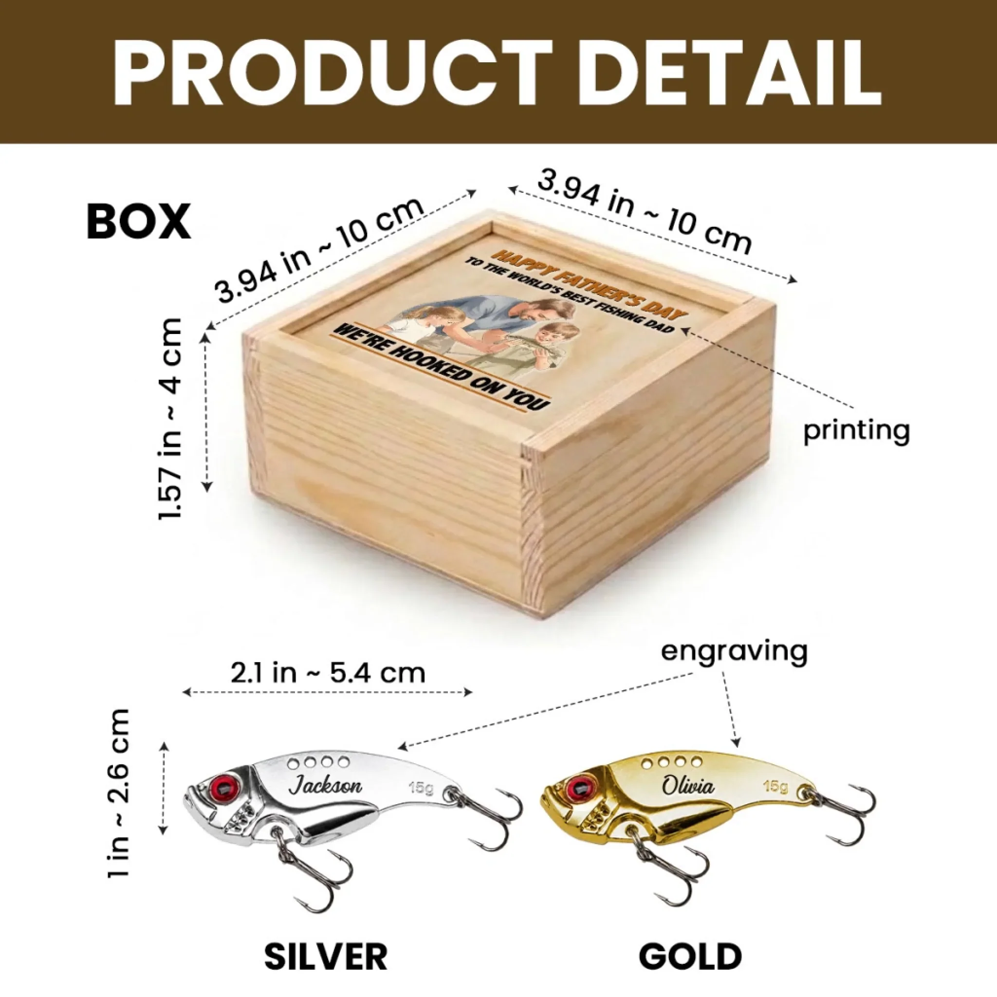 To The World Best Fishing Dad - Personalized Custom Fishing Lure - Image 5